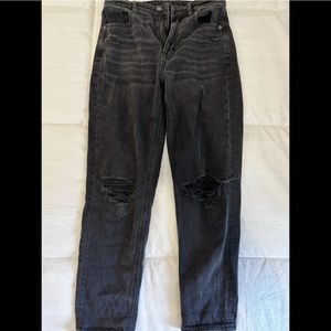 Rustic black American eagle jeans